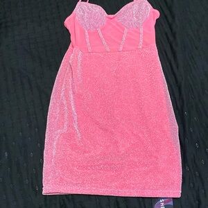 Pink dress with sparkles